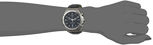 EDOX - Reloj de Cuarzo Unisex, Correa de Cuero Color Negro