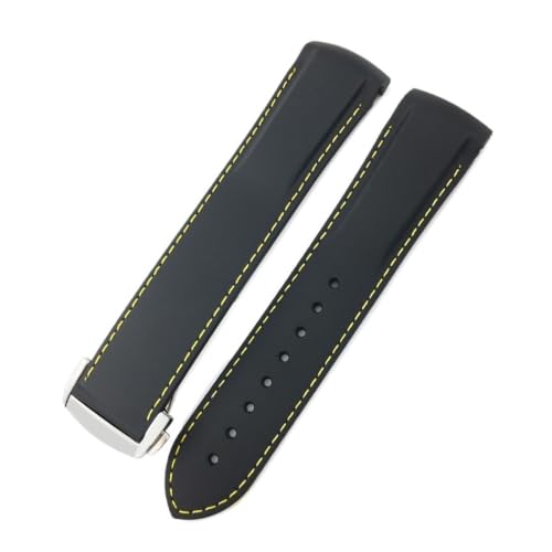 Bracelet montre caoutchouc anti transpiration pour Omega Seamaster et Moon Watch