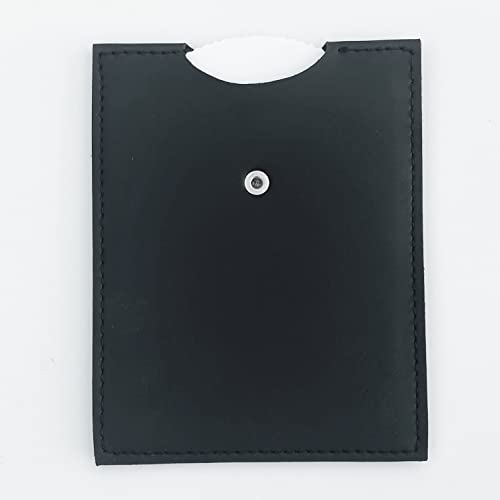 pubblimania parkscheibe Maxi Parkplatz Ankunftszeit aus weichem Kunstleder Soft-Touch cm 10 x 13 cm (Schwarz)