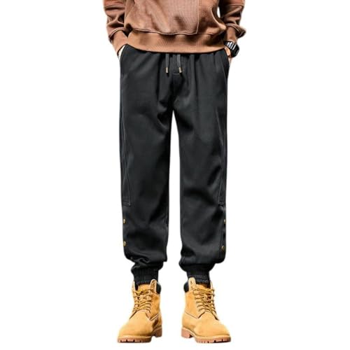 Sarouel Cargo Homme Casual Pants Fini les Pantalons Serrés en Hiver