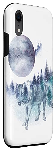 Iphone Xr Grey Wolf Full Moon Nature Forest Wildlife Case #TOP2