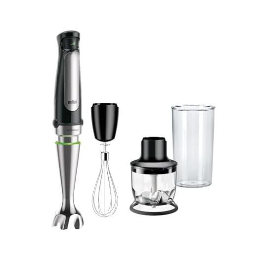 Braun Minipimer 7025 - Batidora de mano, 1000W, 3 accesorios (Minipicadora 350ml, varillas, vaso medidor 600ml), velocidad automática, tecnología Active Blade
