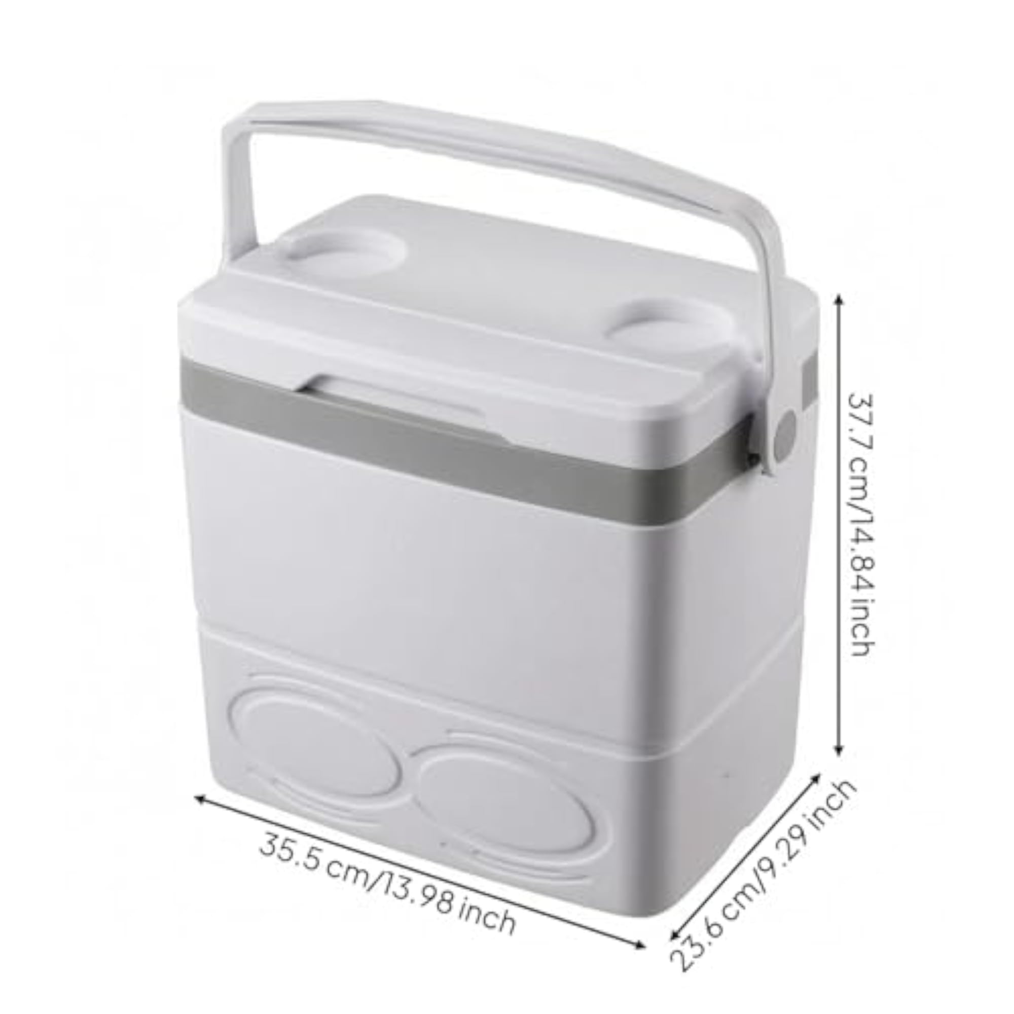 Portable Insulated Cooler Box with Locking Clasps