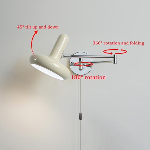 Aplique de pared E27 con interruptor y enchufe para lámpara vintage 4