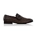 Ferro Aldo Men's Louie Woven Penny Loafers | Braided Slip-On Dress Shoes | MFA19702 | in Espresso Brown Woven, Size 12