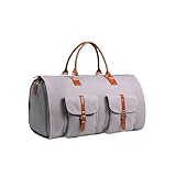 wueiooskj Práctica bolsa de ropa Convertible para viajeros de negocios, Gris