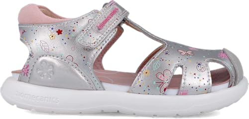 Biomecanics Sandalias para Chica 252230 Bioevolution Mariposas de la Talla 25 en Color Plata_A198