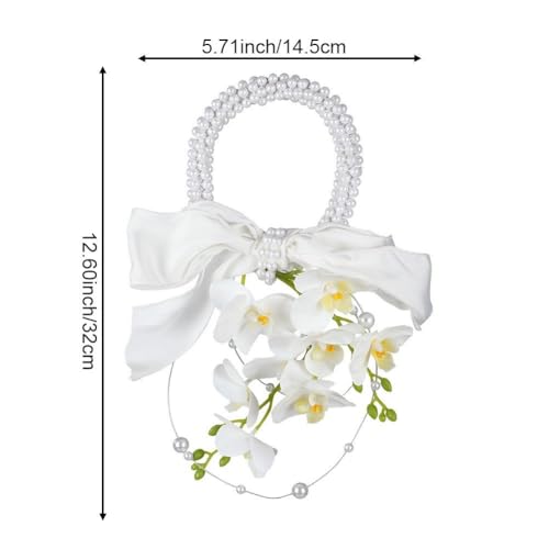 Bouquet de mariée cascade d'orchidées phalaenopsis et perles - 3
