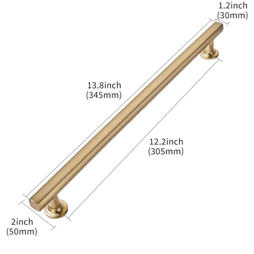 Tirador de gabinete khtumeware de bronce champán con centro de 12" 2