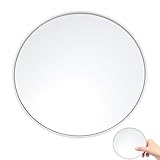 Veemoon Saugnapf Schminkspiegel 10 Stück Vergrößerung Weiß Ø150mm Badezimmerspiegel mit Saugnapf Wandmontage Kosmetikspiegel für Bad und Schlafzimmer
