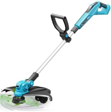 ZUYIYI 15" Cordless String Trimmer & Lawn Edger for Makita 18V Battery(NOT Included), Electric Weed Wacker Auto Line Feed, Sidewalk Edger Weed Eater for Landscaping, Lawn with 4 Line Spools