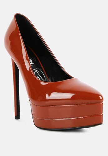 Cuddles Patent Faux Leather Platform Stiletto Pumps3