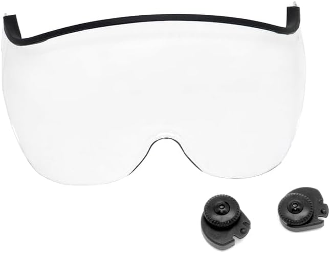 LAND Helmets AeroPro & ClimbPro Safety Visors - ANSI Z87.1 Rated - Smoke/Clear Colors - Protection Against Debris & Sun - Smoke