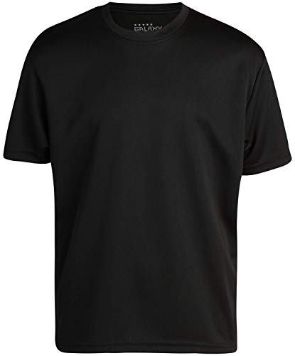 Galaxy By Harvic Boys Athletic T-Shirt – 3 Or 4 Pack Active Performance Dry Fit Sports Tee – Workout Gym Shirt For Boys, 4-18, Size Large(12/14), Orange/Black/Lime #TOP4