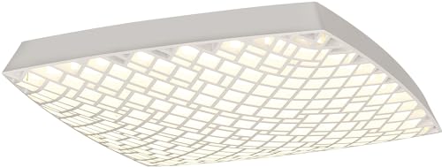 Plafonnier LED design minimaliste géométrique carré blanc MN-406