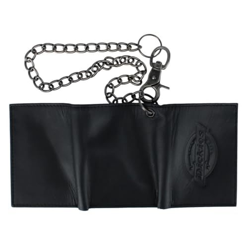 Dickies Men's Leather Trifold Wallet with Chain4