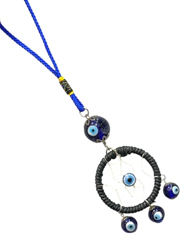 Image of AUGEN Evil Eye Wall Hanging Horse Shoe Design Blue Ornament for Home Office Shop Decor (9.5 Inches, 24)