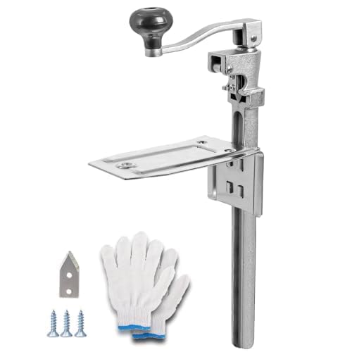 Ouvre-Boîte De Conserve Professionnel De Comptoir – Acier Inox #10, 2 Lames Tranchantes, Base Ajustable Jusqu'à 26 Cm