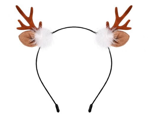 DS. DISTINCTIVE STYLE Reindeer Antlers Deer Ears Headband for Women Halloween Deer Antlers Costume Cute Hair Accessories