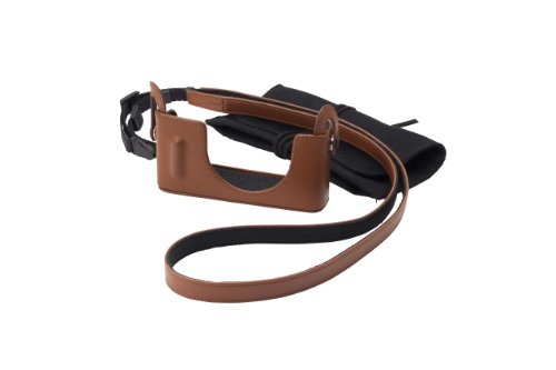 Funda para cámara Fujifilm XQ1 de cuero marrón