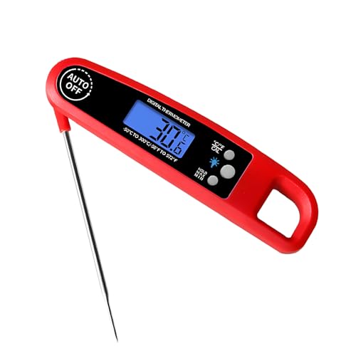 Ausenzup Food Probe Thermometer, Waterproof Digital Instant Read Meat Thermometer for BBQ, Kitchen Tools, High Accuracy, ?/? Conversion, Fast Measurement, for Grilling, Cooking, Liquid Temperature