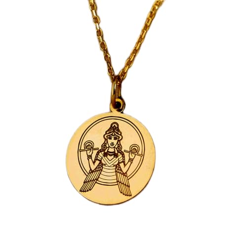 Collar exclusivo de plata de ley ley 925 hipoalergénico ajustable con diseño de la Diosa Inanna