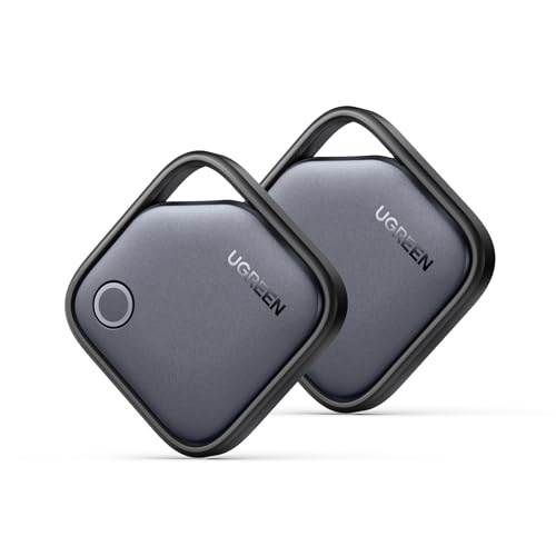 UGREEN 2 Pack FineTrack S Works with Samsung SmartThings APP (Samsung Only) Smart Tag with 550-Day Battery Reverse Phone Find & 7-Day Location History Bluetooth Tracker for Galaxy Mobile Phone