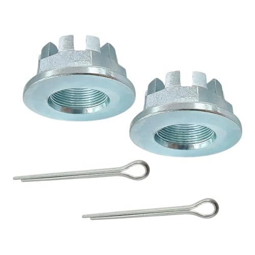 Image of 2Pcs 18mm Rear Axle Castle Nuts 90304-HM5-A80 Replacement for Honda TRX400EX 400 1999-2008, TRX300EX 93-08, Trx250ex 01-08