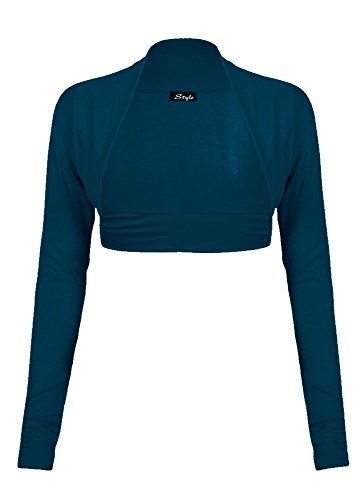 Torera turquesa para mujer en tallas grandes bolero de manga larga ideal para vestidos