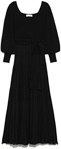 Amazon Co Jp リリーブラウン ニットワンピース Lwno レディース Blk 日本 F Free サイズ 服 ファッション小物