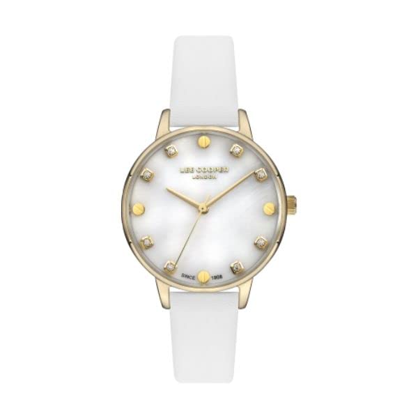 Lee CooperLC07392.126 Ladies Yellow Gold Watch with White Dial