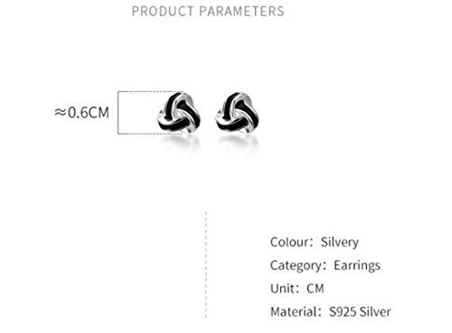 Boucles d'oreilles triangle S925 anti-allergie style coréen géométrique noir