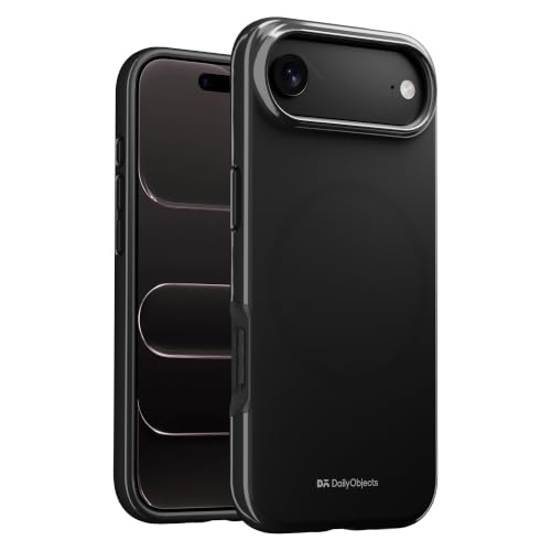 Image of DailyObjects Enamel Bumper MagSafe Case for iPhone Air Compatible with Mag-Safe Wireless Charging | Black Hybrid Magnetic Back Cover
