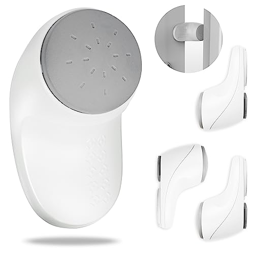 Topes de Puerta, 4 piezas, en Blanco, para Niños y Bebés, con adhesivo especial, Topes de puerta Antigolpes, Protección y Seguridad para los niños, Protección antipinzamiento puertas y ventanas