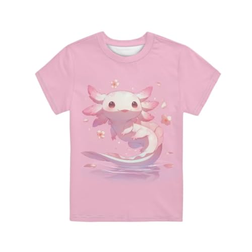Image of Novelty 3D Graphic T Shirts for Kids Crew Neck Funny Animal Print Short Sleeve Girls Tshirts 3-16 Years