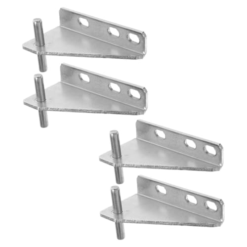 SOIMISS 4 piezas Bisagra de Acero Inoxidable para Puerta de Congelador Tapa de Goma Accesorio Metálico para Frigorífico Silencioso y Duradero Adecuado para Hogares Modernos y