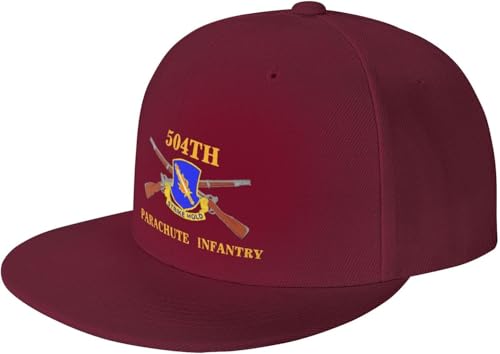 504th Parachute Infantry Regiment Unisex Baseball Cap Adjustable Flat Brim Hat Trucker Hat