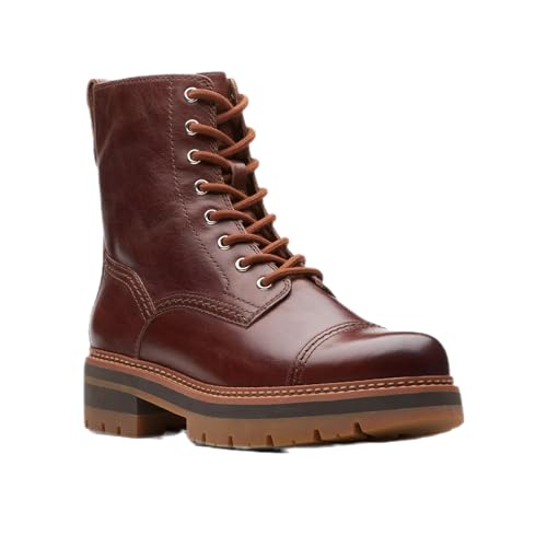 Clarks Women's Orianna Cap Boots, British Tan Leather, 6.5 M, Brown, 6.5