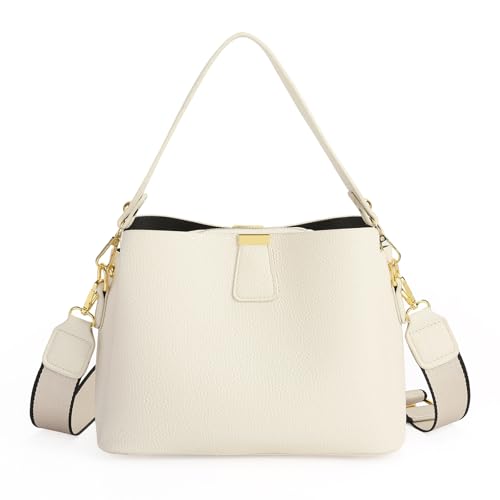 Bolso hombro mujer de cuero vegano con 2 correas ajustables miniatura 1