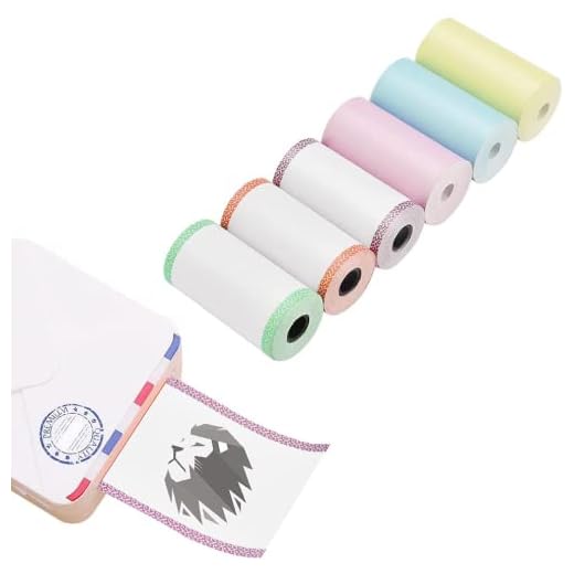 AFASOES 6 rullar termopapper 57 mm x 30 mm termisk skrivare termopappersrullar färgglada påfyllningspapper faktura ingång termopappersrullar för miniskrivare PeriPage A6 (rosa blå gul lila grön röd)