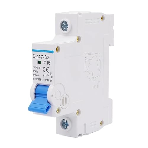 Disyuntor DZ47-63 1P interruptor magnetotérmico monofásico 20A carril DIN doméstico