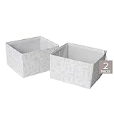 RGI Home Decorative Storage Bins, Set of 2 Rectangular Greyboard Zoo Animal Organizer Baskets for Nursery, 10' L x 9' W x 6' H, Foldable, Durable and Stylish Storage Solution, Vapor Blue on White