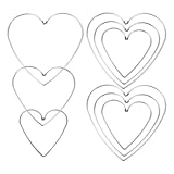 FELTECHELECTR 9 Anillos de Hierro Forma de Corazón para Atrapasueños DIY, Accesorios Sencillos y Creativos Superficie Lisa, Ideales para Proyectos Hechos a Mano