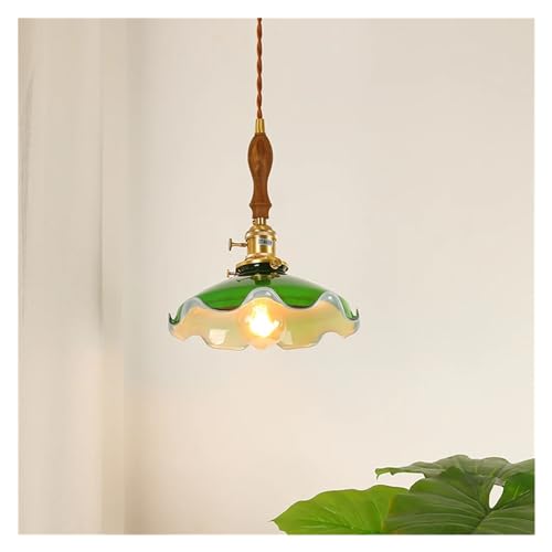 Interrupteur intégré sur cette suspension industrielle en verre vert et copper