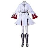 FFXIV 14 White Mage Costume Battle Suit Dress Belt Bag Shoe Cover Full Set For Women (Custom Made)