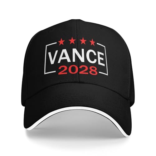 Jmmxp Vance 2028 JD Vance 2028 for President Election Baseball Cap Ponytail Hat Women Trucker Hat Men Fishing Hats Black