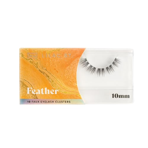 Lilac St - Feather Lashes - Natural Cat-Eye Look - Fluffy Volume, Fluttery Lightweight Ends - Reusable - Vegan & Cruelty Free - 10 Mm #TOP19