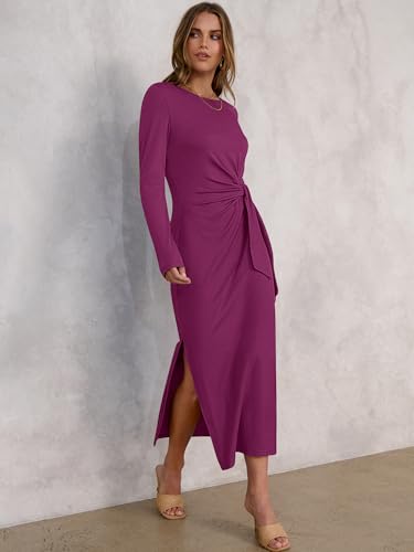 Image of ANRABESS Women's Fall Long Sleeve Casual Maxi Dress