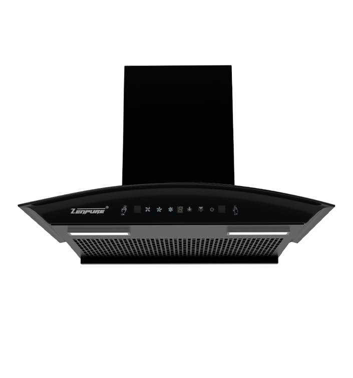 Zenpure Nadia 60 CM filterless Chimney 1200 CMH Auto Clean Kitchen Chimney Touch Sensor Control With 10 Year Warranty On Motor | Black (B0CZLP88Y7) Amazon Price History, Amazon Price Tracker