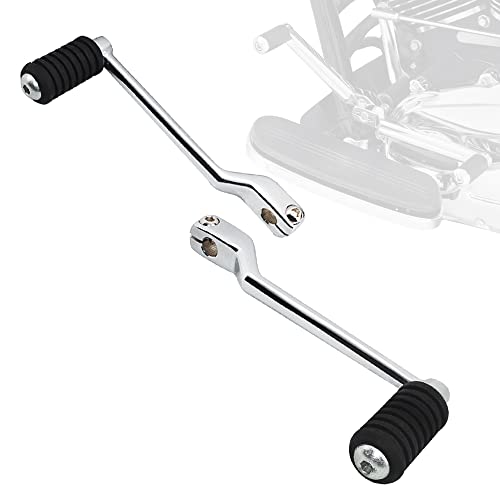 Fovplue Motorcycle Shift Lever,Front And Rear Heel/Toe Shift Levers With Shifte Pegs For Harley Davidson Touring Softail Road Glide Trike Flht Chrome Aluminum Heel/Toe Shift Levers #TOP6